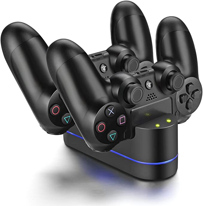 Charger Kit for Playstation 4, PS4 Dual USB Charging Charger Dock Station Stand for PS4 Controller