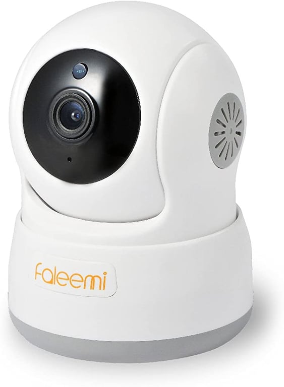 Faleemi HD Pan/Tilt Wireless WiFi IP Camera, Home Security Video Surveillance Camera with Two Way Audio, Night Vision for Baby/Elder/Pet/Office Monitor Nanny Cam FSC776W (White)
