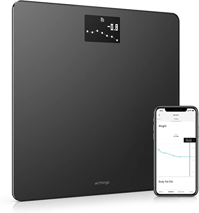 Withings Body, Black - Smart Weight & BMI Wi-Fi Digital Scale with smartphone app
