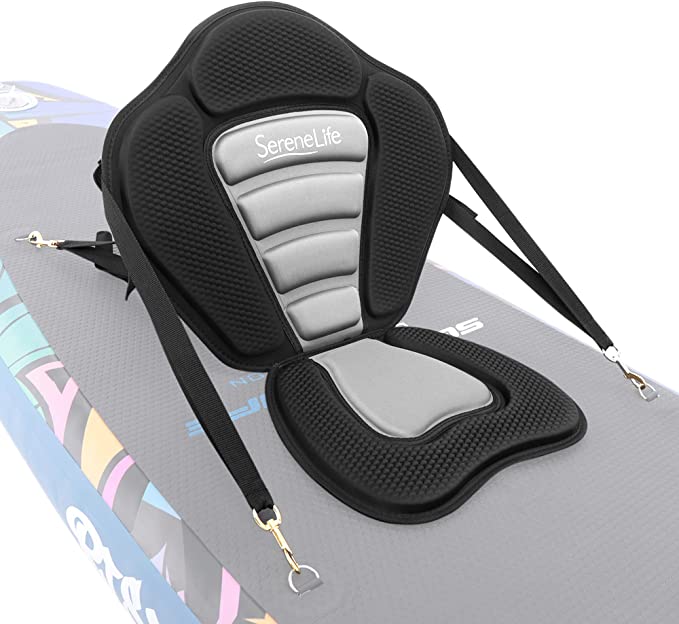 Detachable Universal Paddle-Board Seat - Adjustable Paddle Board Seat, Form-Fitting Design for All Body Sizes, Large & Small, Compatible for Kayaks, Rowboats, Fishing Boats - SereneLife SLSUPST15