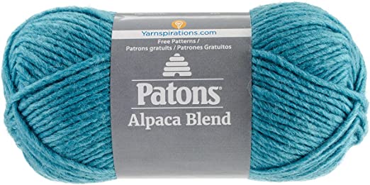 Patons Alpaca Blend Yarn - (5) Bulky Gauge - 3.5oz - Aquamarine - Machine Washable for Crochet, Knitting & Crafting