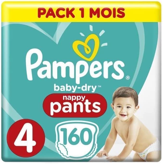 Pampers Baby-Dry Nappy Pants Size 4, 160 Count