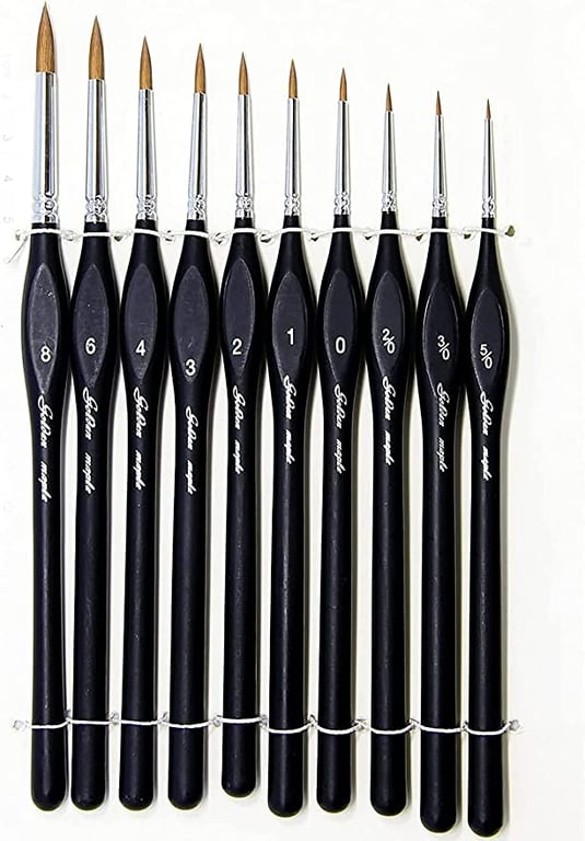 Artist Paint Brushes set-10 Pcs Best Professional Detail Paint Brush, Miniature Brushes Will Keep a Fine Point and Spring, for Watercolor, Oil, Acrylic, Nail Art & Models,Paint by Numbers
