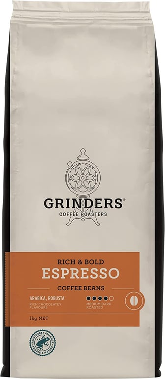 Grinders Coffee, Espresso, Roasted Beans 1kg