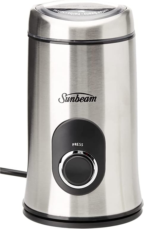 Sunbeam EM0405 Multigrinder II | Coffee Grinder, Herb Grinder And Spice Grinder | 165W | One-Touch Control | Brushed Stainless Steel