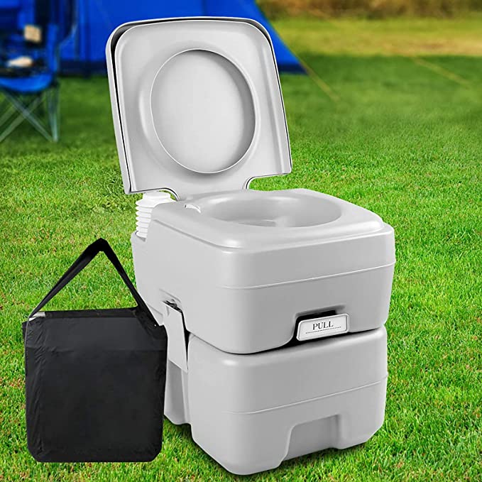 Portable Toilet Weisshorn Outdoor Loo Stand Camping Gear for Caravan RV Road Trip Fishing Boating Beach Hiking Market Merchant Shower Privacy Tent Family Picnic Functions