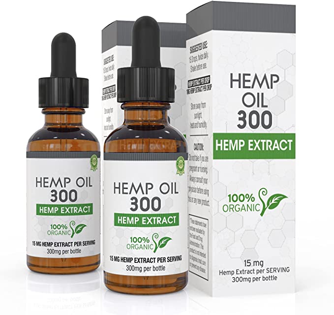 Hemp Oil for Pain, Anxiety & Stress Relief - 600mg (2 Pack) - 100% Organic Hemp Extract Drops - Natural Anti-Inflammatory, Joint Support Helps with Better Sleep & Mood - Grown and Made In USA - 2 btls