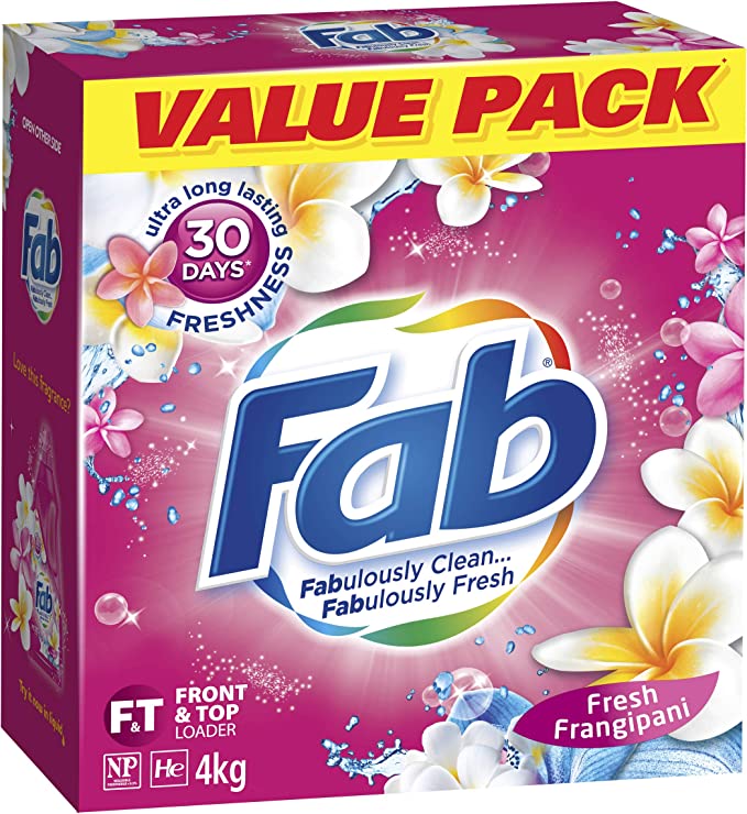 Fab Fresh Frangipani Laundry Powder Detergent 4Kg