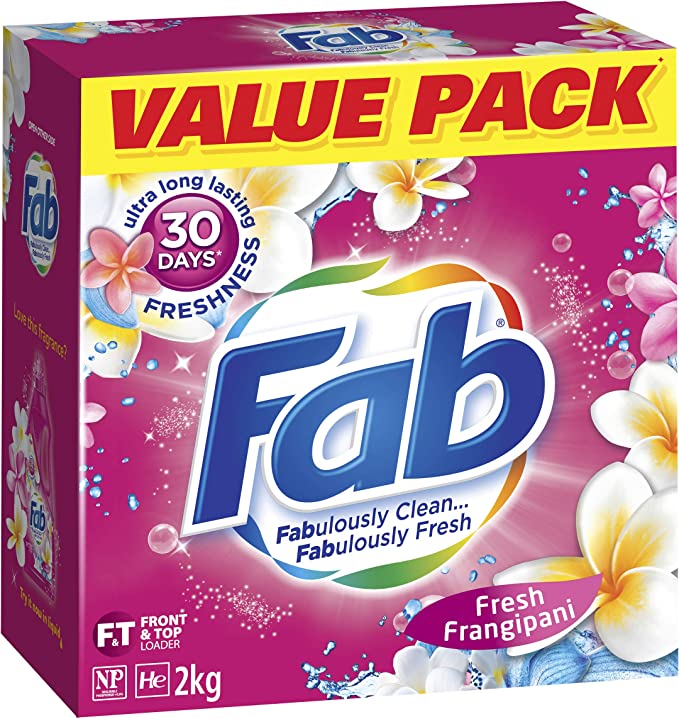 Fab Fresh Frangipani Laundry Powder Detergent, 2 Kilogram