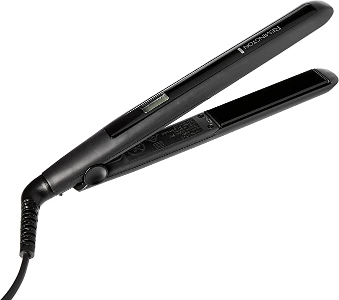 Remington Super Glide Ceramic Hair Straightener (AU Plug), Digital Heat Settings Up To 230°C + LCD, 15 Second Fast Heat Up, 110mm Tourmaline Ceramic Plates Prevent Frizz - Black