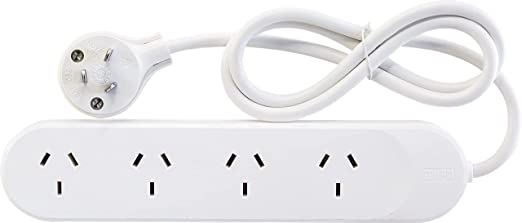 HPM Standard 4 Outlet Powerboard White
