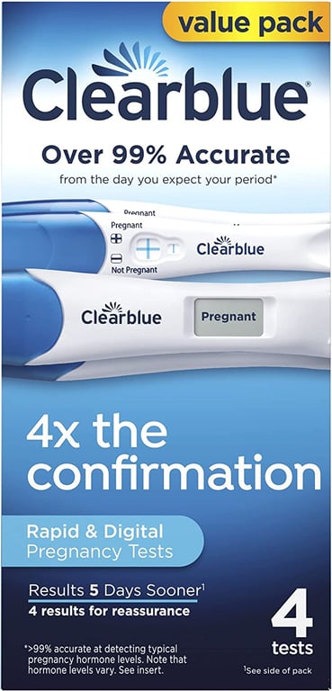 Clearblue Digital With Smart Countdown & Rapid Detection Pregnancy Test Combo Pack