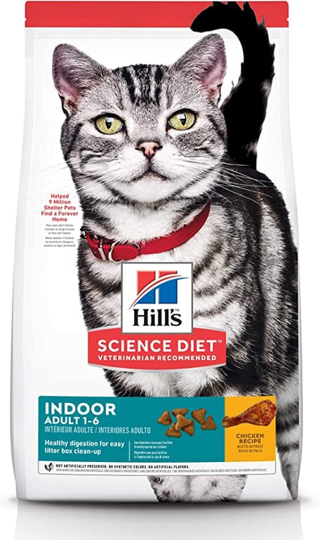 Hill's Science Diet Adult Indoor, Chicken Recipe, Dry Cat Food, 4kg Bag