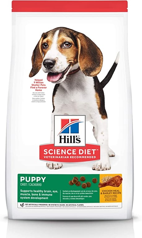 Hill's Science Diet Puppy, Chicken Meal & Barley Recipe, Dry Dog Food for Medium Breed Dogs, 15kg Bag