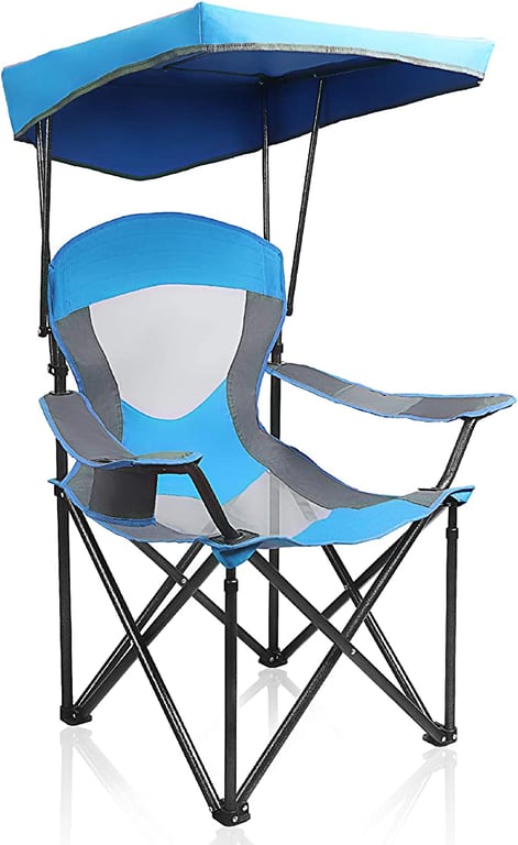 ALPHA CAMP Mesh Canopy Chair Folding Camping Chair