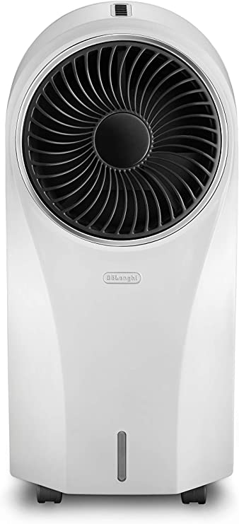 De'Longhi Evaporative Cooler, 6 Hours Uninterrupted Cooling, with Ioniser and Anti-bacterial Dust FIlter, Remote Control, White, EV250WH