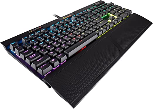 Corsair CH-9109011-NA K70 RGB MK.2 Mechanical Gaming Keyboard- USB Passthrough & Media Controls- Tactile & Clicky- Cherry MX Blue- RGB LED Backlit
