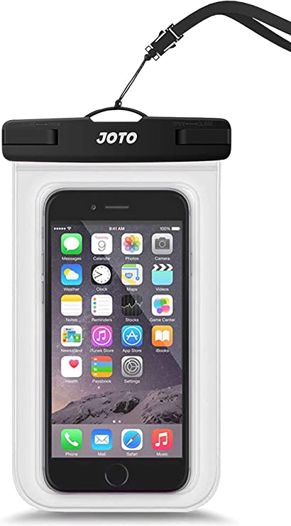 JOTO Universal Waterproof Phone Pouch Cellphone Dry Bag Case Compatible with iPhone 14 13 12 11 Pro Max Mini Xs XR X 8 7 6S Plus SE, Galaxy S21 S20 S10 Plus Note 10+ 9, Pixel 4 XL up to 7" -Clear