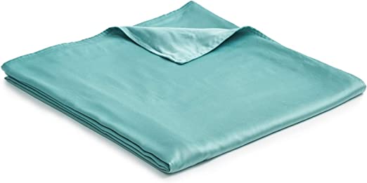 YnM Bamboo Duvet Cover for Weighted Blankets (Sea Grass. 60"x80")