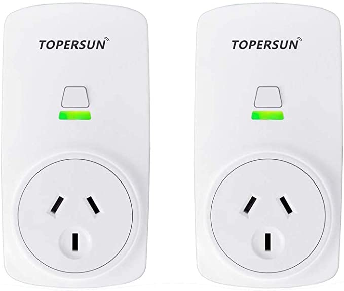 TOPERSUN Smart Plug 2PCS WiFi Smart Socket Outlet Plug Enabled Electrical Power Switch App Control from Anywhere Remote Control Outlet with Timing Function Compatible with Amazon Alexa Echo and Google Home IFTTT