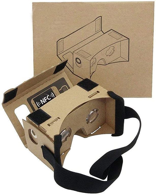 Google Cardboard,Virtual Real Store 3D VR Headsets Virtual Reality Glasses Box with Clear 3D Optical Lens and DIY Comfortable Head Strap Nose Pad for All 3-6 Inch Smartphones … (1 Pack)