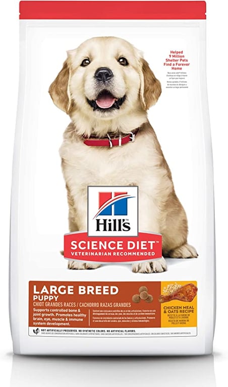 Hill's Science Diet Puppy Large Breed, Chicken Meal And Oats Recipe, Dry Dog Food, 12kg Bag