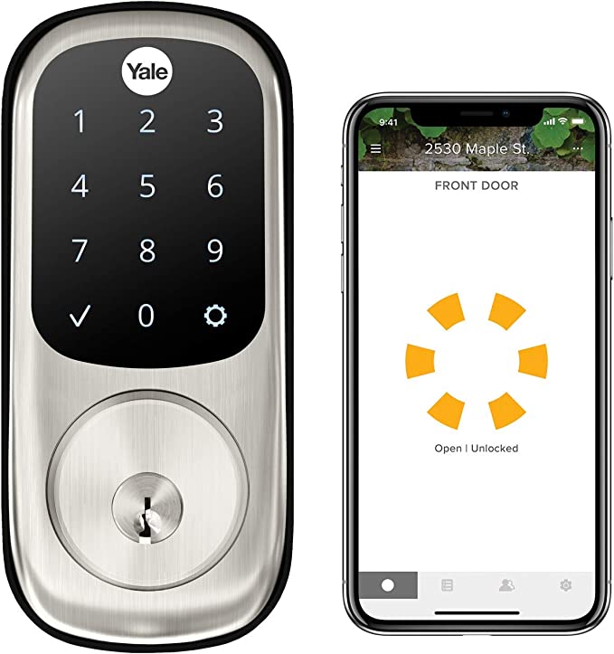 Yale Assure Lock Touchscreen, Wi-Fi Smart Lock - Works with The Yale Access App, Amazon Alexa, Google Assistant, HomeKit, Phillips Hue and Samsung SmartThings, Satin Nickel