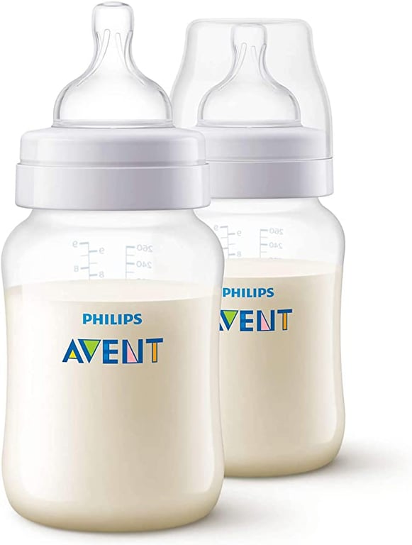 Philips Avent Anti-Colic Baby Bottles, 260ml, 2-Pack, SCF813/27