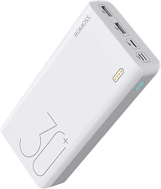 ROMOSS 18W 30000mAh Power Bank, 3 Inputs & 3 Outputs Big Capacity USB C Portable Charger, Fast Charging & Recharging External Battery Packs for iPhone 14/13/12, Samsung Galaxy, iPad, Switch and More