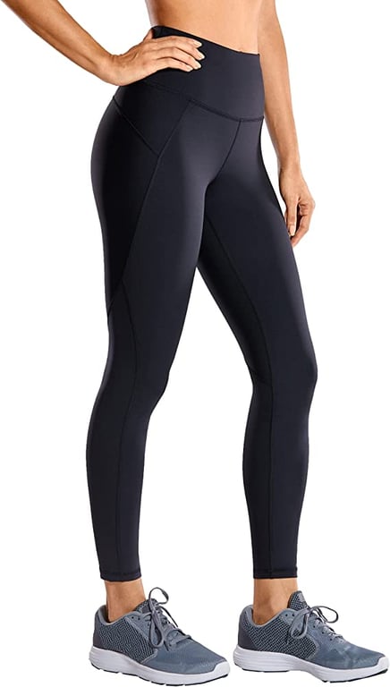 CRZ YOGA Non See-Through Compression Leggings for Women Hugged Feeling 7/8 Workout Leggings Running Tights-25 Inches