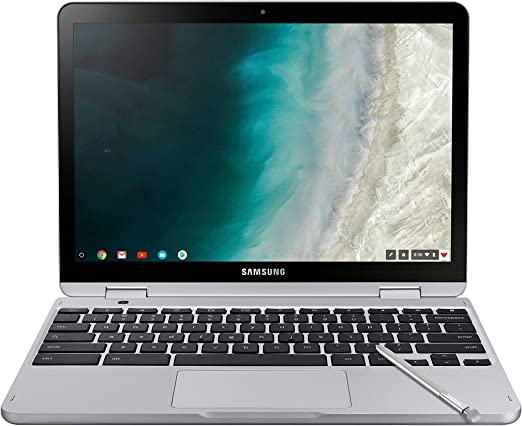 SAMSUNG Chromebook Plus V2, 2-in-1, 4GB RAM, 32GB eMMC, 13MP Camera, Chrome OS, 12.2", 16:10 Aspect Ratio, Light Titan (XE520QAB-K01US)