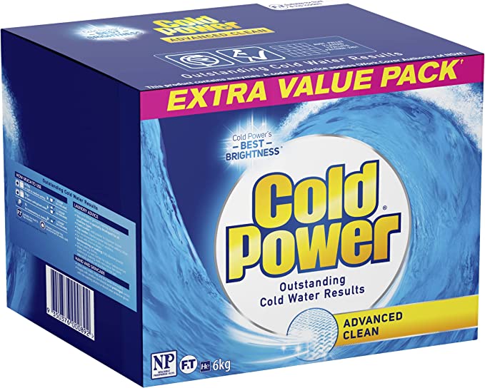 Cold Power Advanced Clean Powder Laundry Detergent 6kg  Extra Value Pack