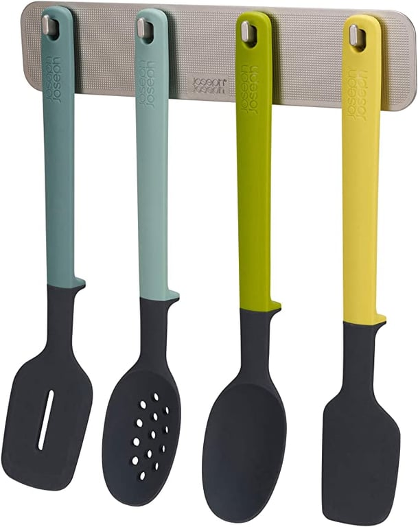 Joseph Joseph DoorStore Utensils 4-piece Elevate Silicone kitchen tool set with in-cupboard rack