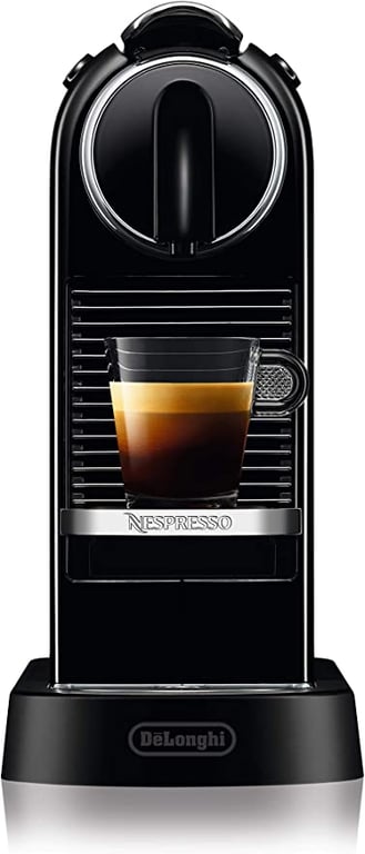 De'Longhi Nespresso CitiZ EN167.B, Automatic Coffee Maker, Single-Serve Capsule Coffee Machine, Welcome Set Included, Compact Design, 19 Bar Pressure, 1260W, Black