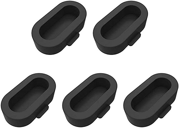 AWINNER Fenix 5/5S/5X/Plus/Forerunner 935 Dust Plug, Soft Silicone Charger Port Protector Anti Dust Plugs Caps for Garmin Fenix 5/5S/5X/Forerunner 935 Watch (5-Black)