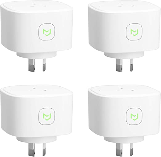 meross Smart Plug WiFi Outlet with Energy Monitor, App Remote Control, Timing Function, Compatible with Alexa, Google Assistant, SmartThings, SAA & RCM Certified - 4 Pack