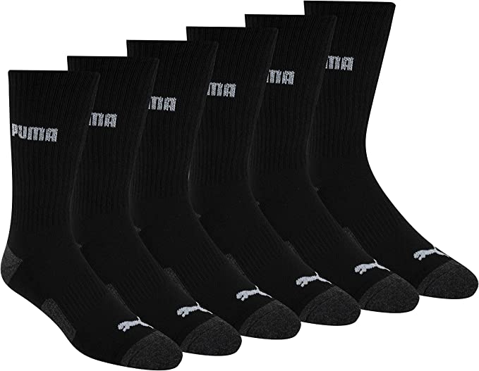 PUMA Men's Men's 6 Pack Crew Socks