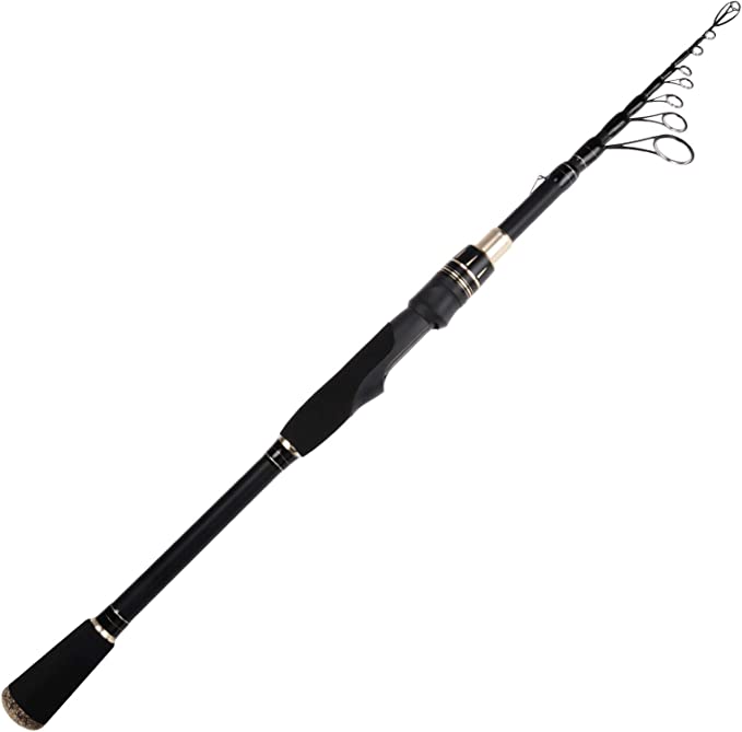 KastKing Blackhawk II Telescopic Fishing Rods, Graphite Rod Blanks & Durable Solid Glass Tip, Floating Guides, 1pc Fishing Rod Performance, Comfortable EVA Handle, Newly Designed Travel Rod