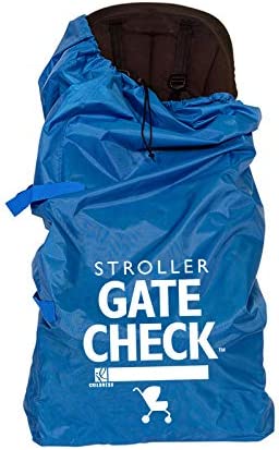 J.L. Childress Gate Check Bag for Standard & Double Strollers, Blue- Large