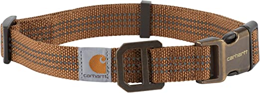 Carhartt Dog Collar Brown/Brushed Brass