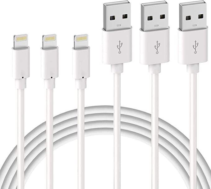 iPhone Charging Cable - Quntis 3Pack 2M Lightning to USB A MFi Certified iPhone Charger Cord Compatible with iPhone 14 13 12 11 Xs Max XR X 8 Plus 7 6s Plus iPad Pro iPod Airpods and More - White