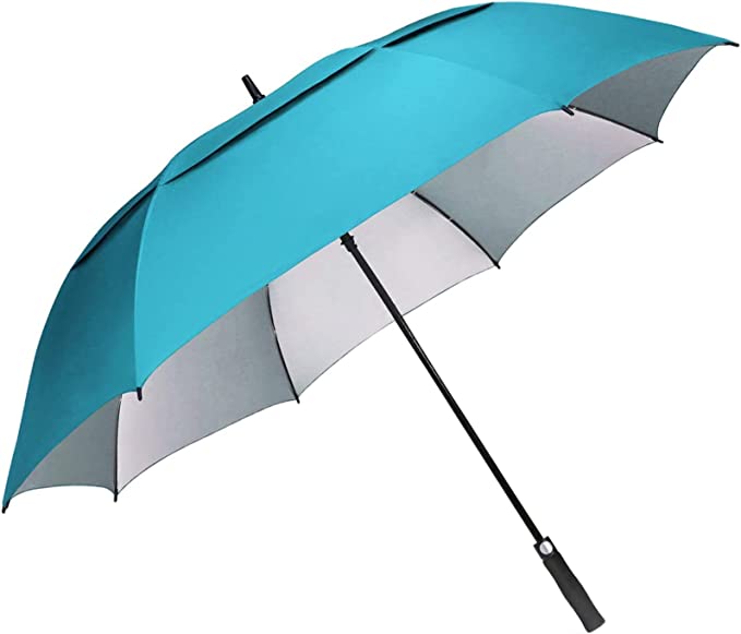 G4Free 54/62/68 inch Extra Large Windproof Golf Umbrella UV Protection Automatic Open Double Canopy Vented Sun Rain Umbrella Waterproof Oversize Stick Umbrellas for Men Women
