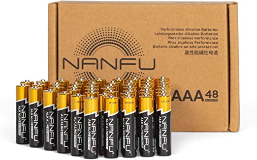 NANFU 48Pack AAA Batteries, 1300mAh 1.5V LR03 Alkaline Batteries,Non-Rechargeable Triple-A Batteries for Remote Control, Clock, Kids Toy, Wireless Mouse, Glucose Monitor, Scale, Electric Toothbrush