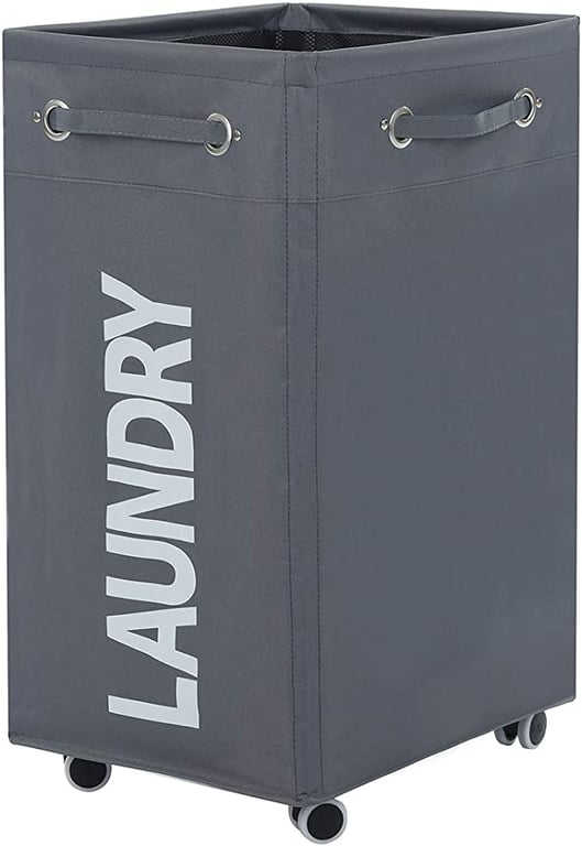 ALINK Rolling Laundry Basket with Wheels, Bathroom Laundry Hamper Large Wheeled Dirty Clothes Bin