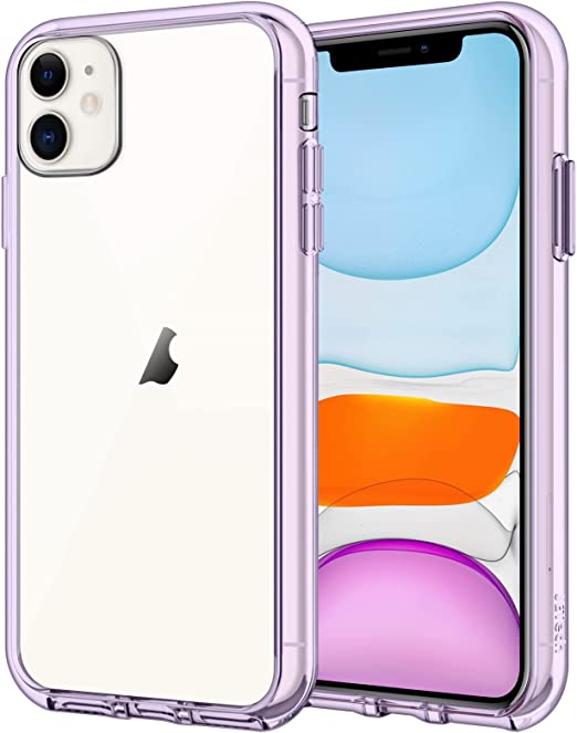 JETech Case for iPhone 11 (2019) 6.1-Inch, Shock-Absorption Bumper Cover, Anti-Scratch Clear Back, Purple
