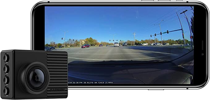 Garmin Dash Cam 66W, Extra-Wide 180-Degree Field of View in 1440P HD, 2" LCD Screen and Voice Control, Very Compact with Automatic Incident Detection and Recording, Black