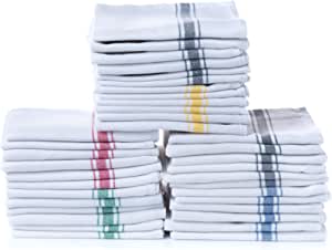 Simpli-Magic 79165 Kitchen Towels, Pack of 18, Towels, 15" x 26", Herringbone Multi-Color