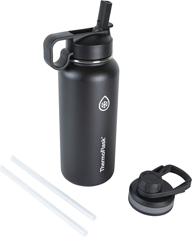 Thermoflask 50070 Insulated Water Bottle 32 oz Black