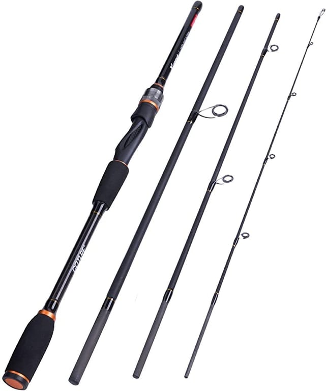 Goture Fishing Rods - Casting & Spinning Fishing Rods - Portable 2 & 4 Sections Lightweight Carbon Fiber Poles M Power MF Action 6.6ft - 7ft
