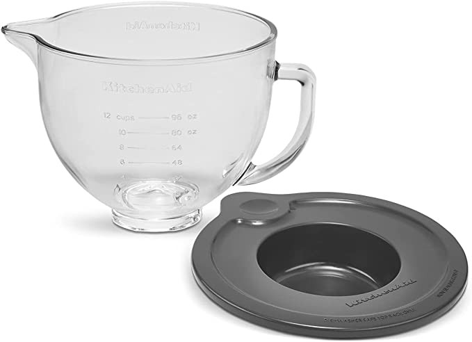 KitchenAid Stand Mixer Bowl, 5 Quart, Glass with Measurement Markings